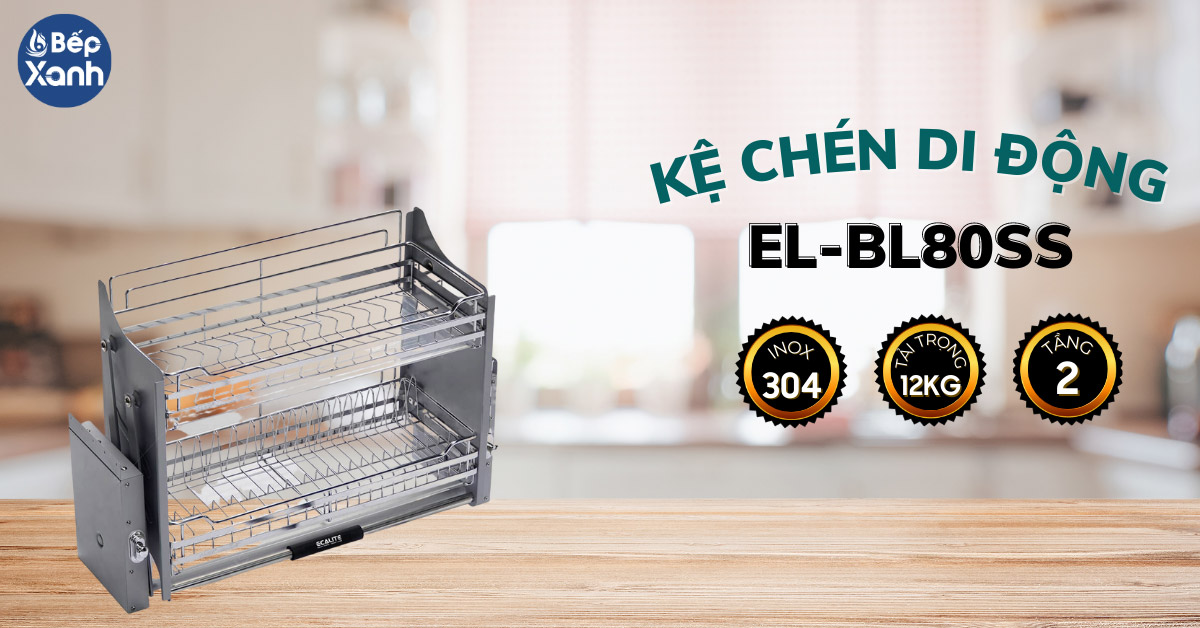 Kệ chén di động tủ trên Ecalite EL-BL80SS