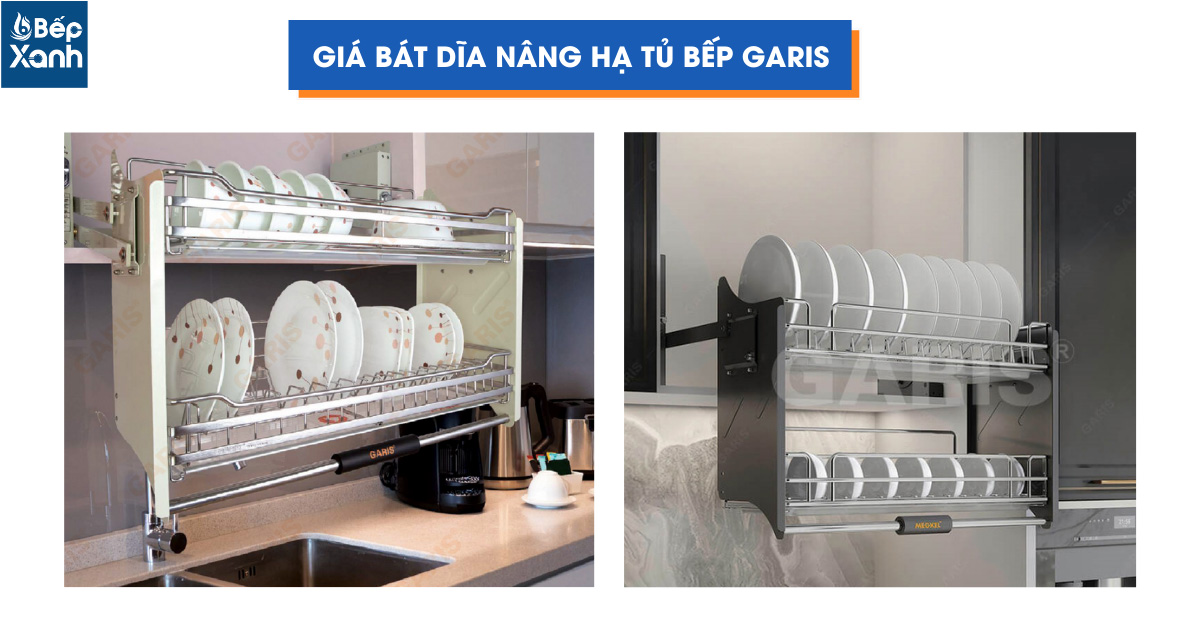 Kệ chén nâng hạ tủ bếp Garis