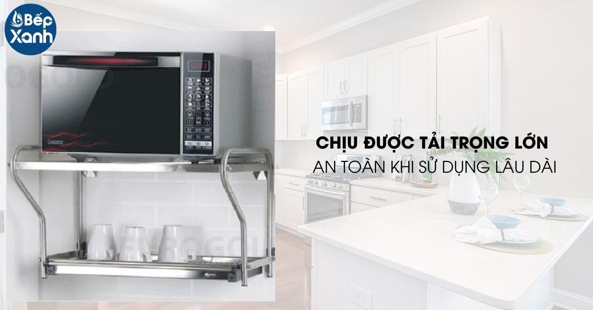 Kệ để lò vi sóng kết hợp đựng ly Eurogold EU0560 chịu được tải trọng lớn