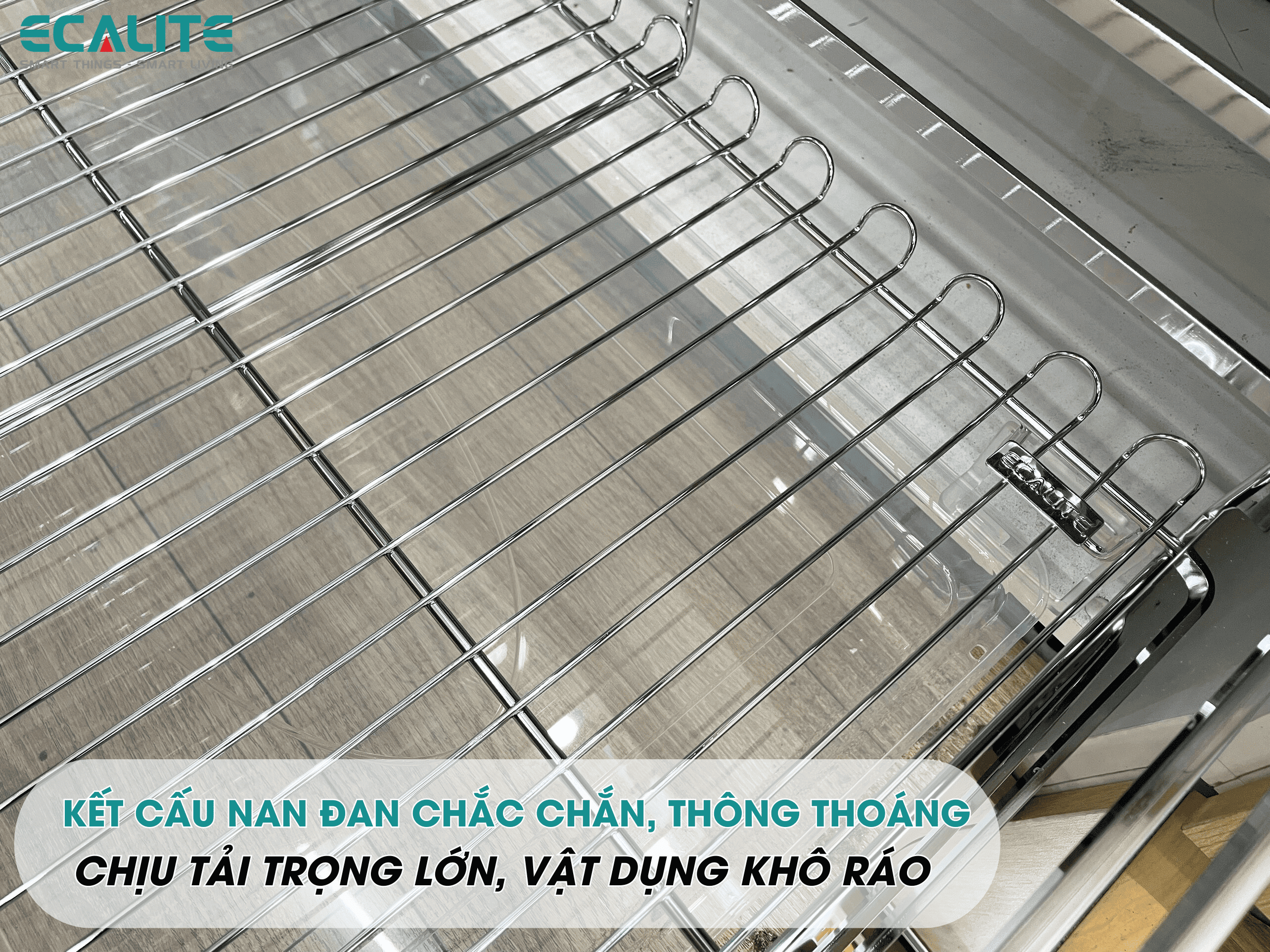 Kệ xoong nồi tủ dưới Ecalite EL-EP6003SC thanh nan thiết kế chắc chắn