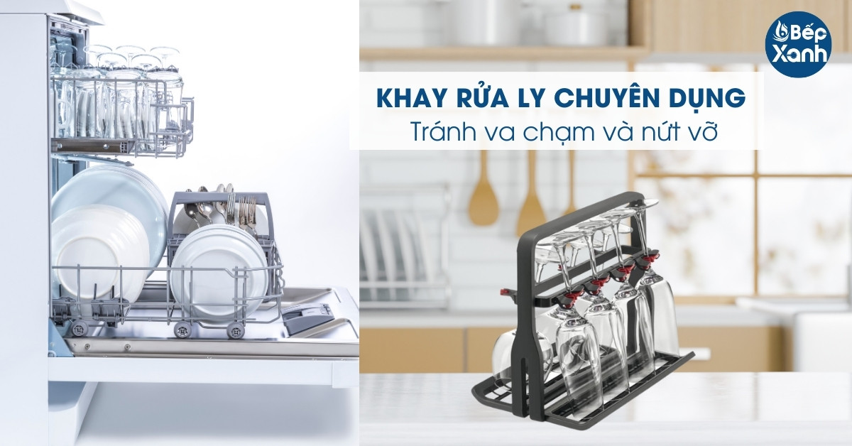 Khay rửa ly trên máy rửa chén bát