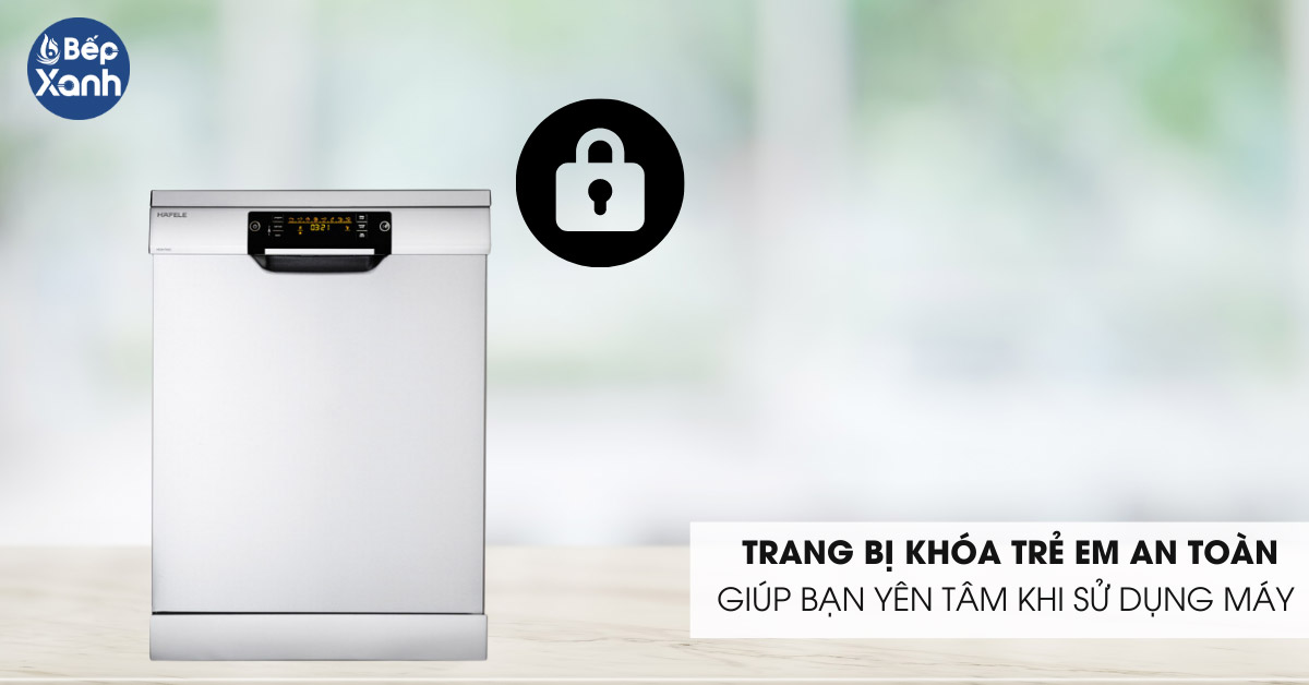 Máy rửa chén Hafele HDW-F60C khóa trẻ em an toàn