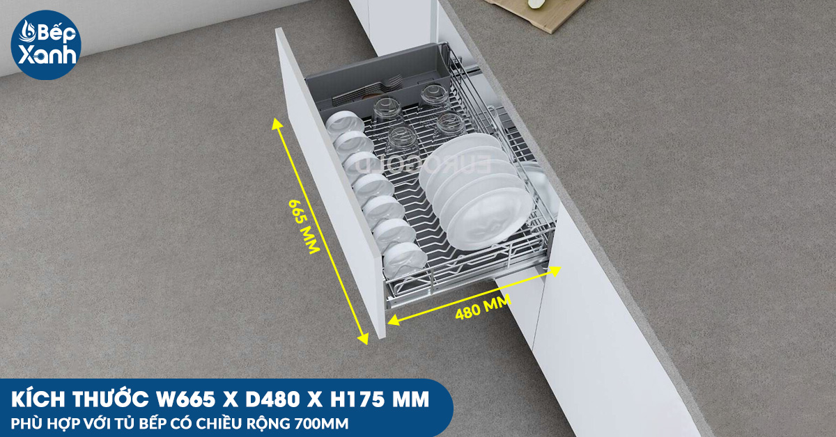 Eurogold EPV5070 có kích thước phù hợp với tủ rộng 700mm