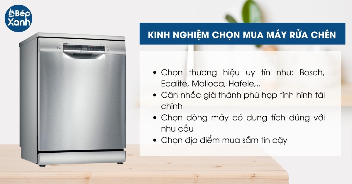 Kinh nghiệm chọn mua máy rửa chén cho gia đình