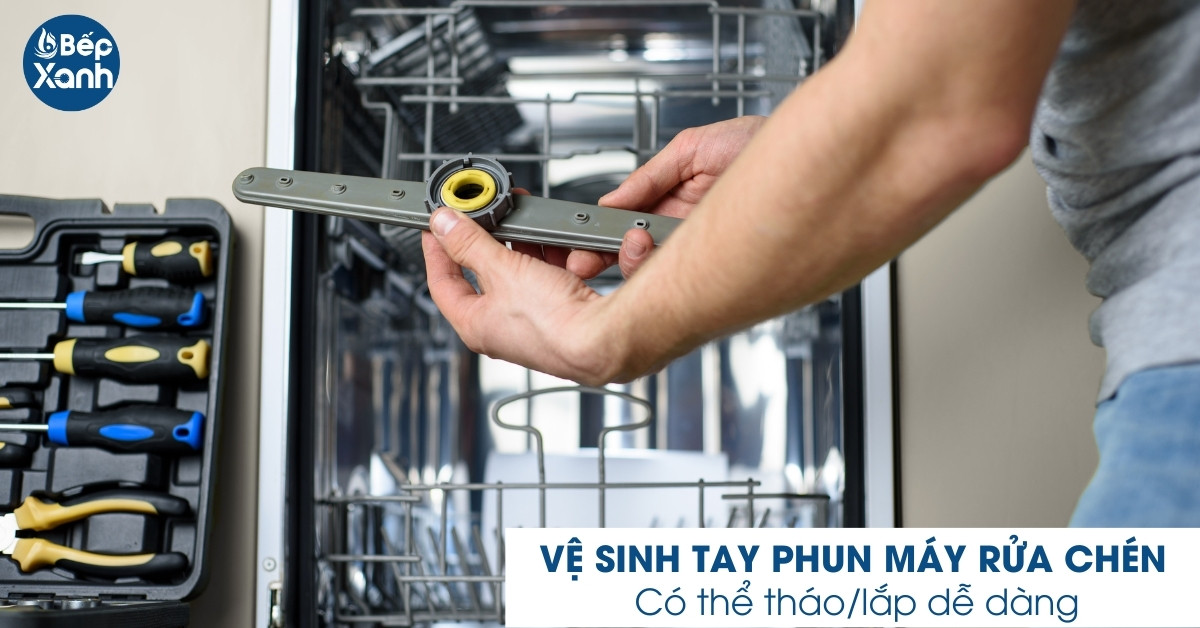 Vệ sinh tay phun máy rửa bát 