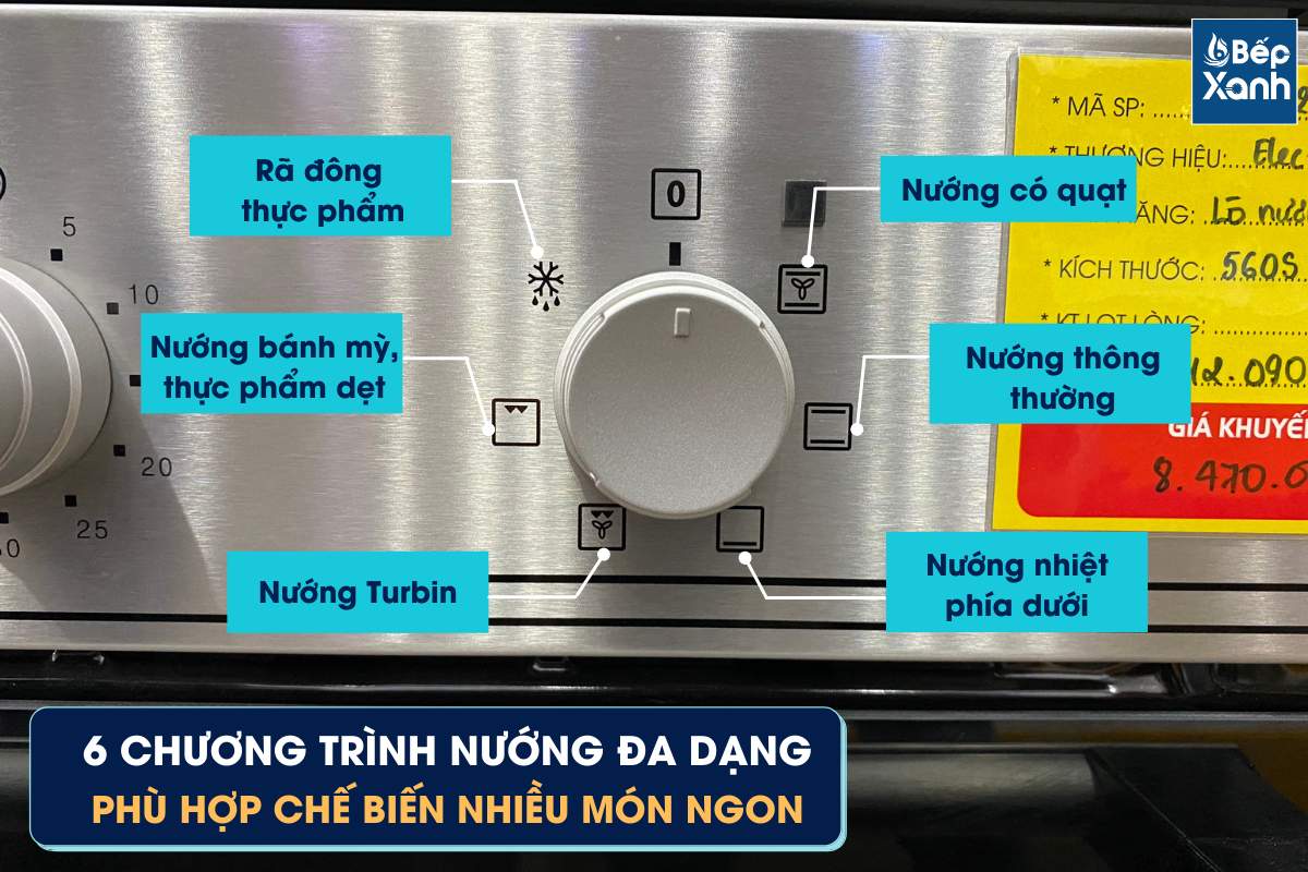 6 chương trình nướng của lò EOB2100COX