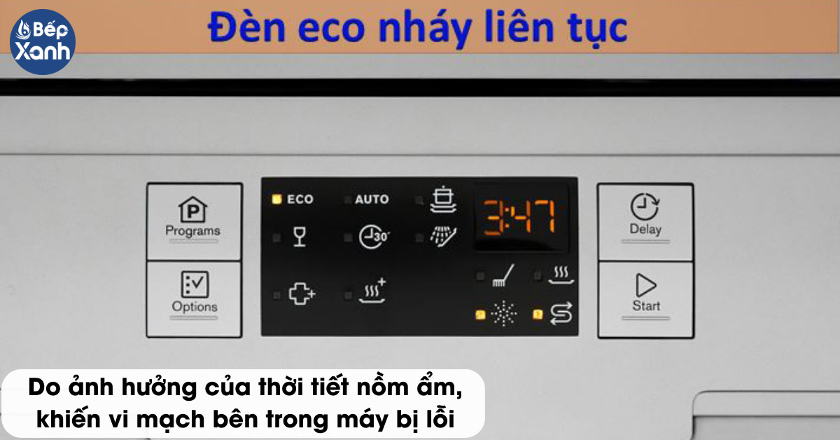 Mã lỗi Eco do thời tiết khiến vi mạch bên trong máy bị lỗi