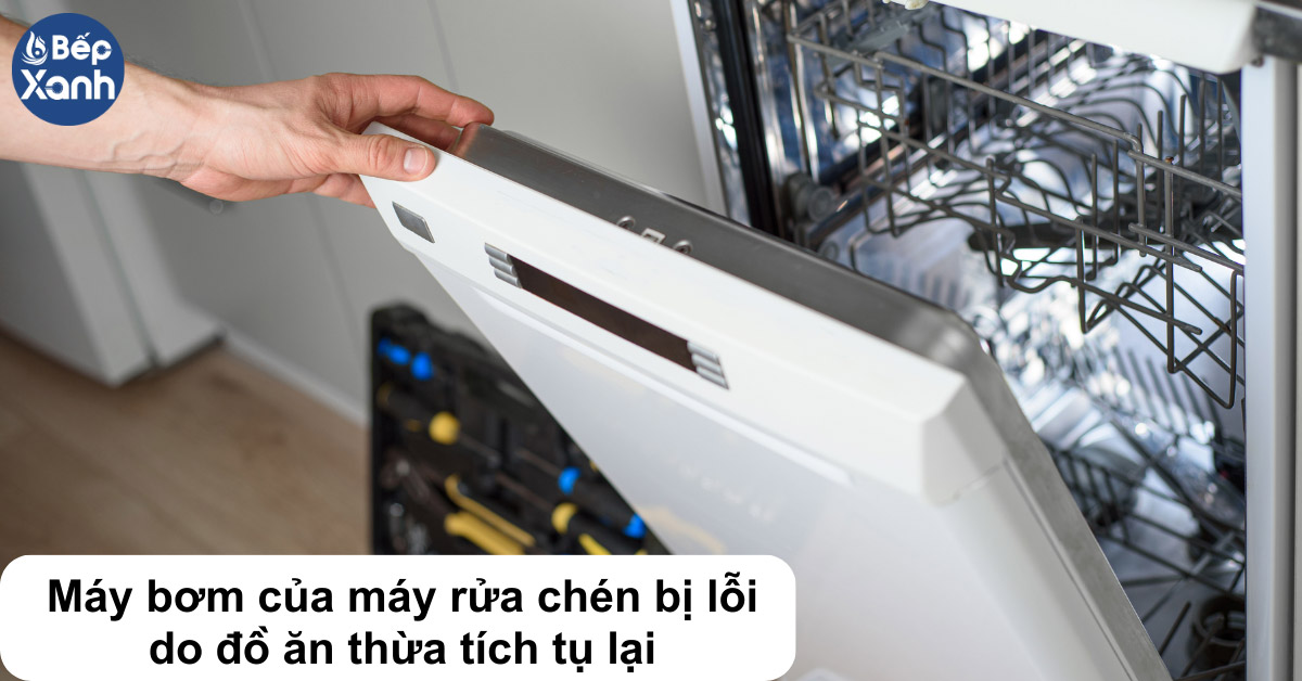 Máy rửa bát Bosch kêu to do máy bơm bị lỗi