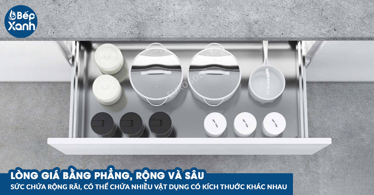 Giá úp xoong nồi EU130700 sở hữu lòng chậu rộng rãi