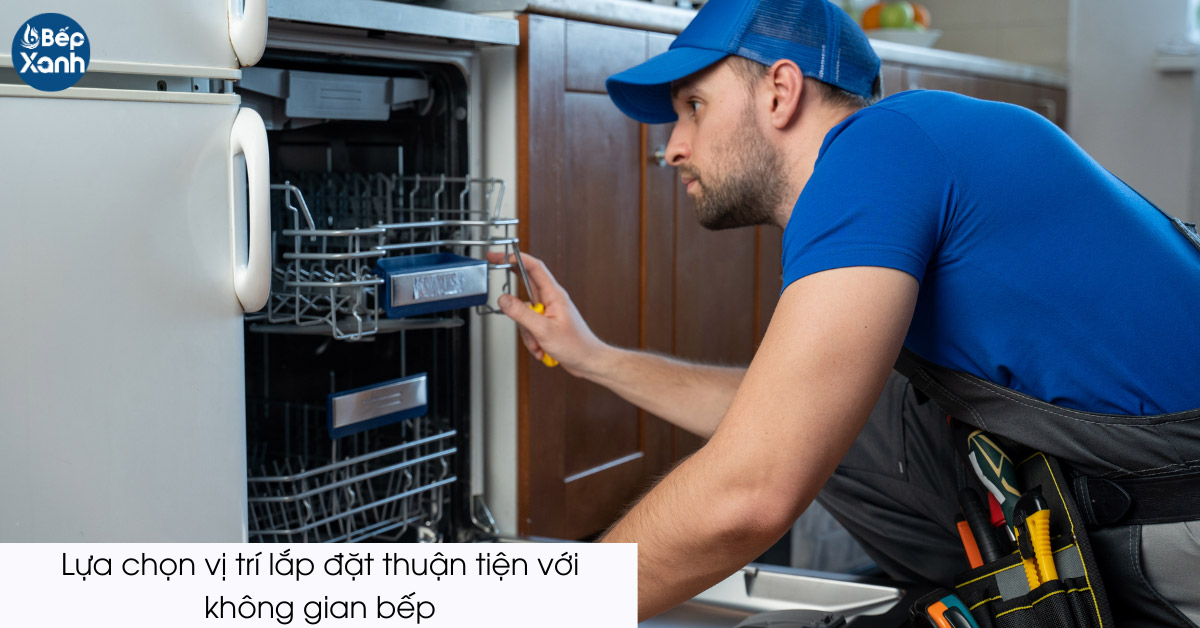ố trí máy rửa bát ở vị trí thuận tiện trong nhà
