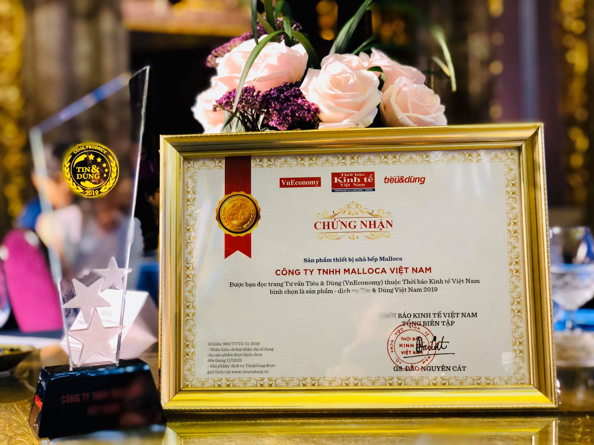 Malloca đạt được giải thưởng tin và dùng