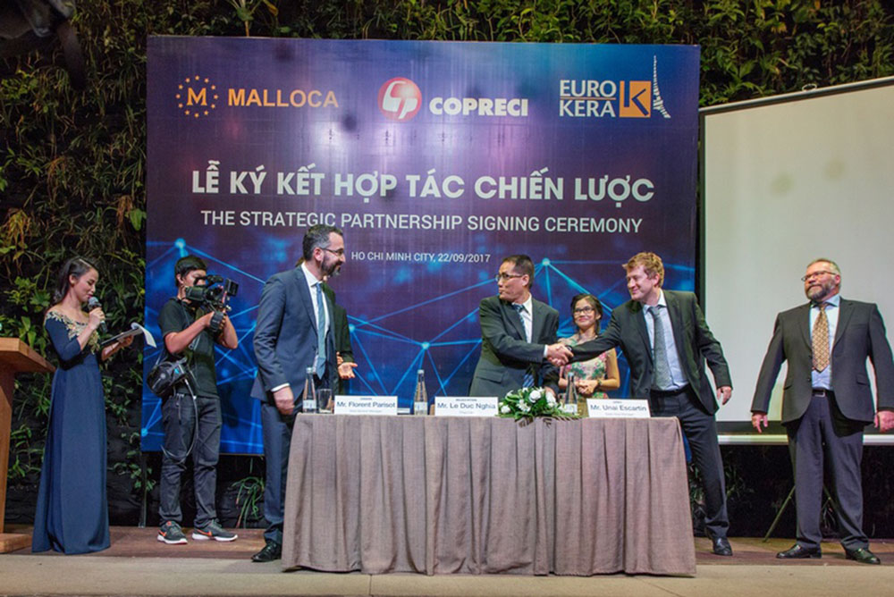 Malloca hợp tác chiến lược với tập đoàn Copreci và Eurokera