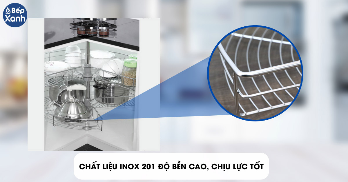 Mâm xoay Inox Eurogold EVR270A chất liệu Inox 201 cao cấp
