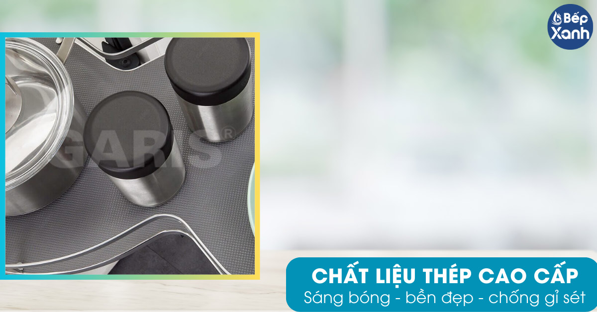 Mâm xoay thông minh hình lá Garis GS03N.90L/R chất liệu thép cao cấp