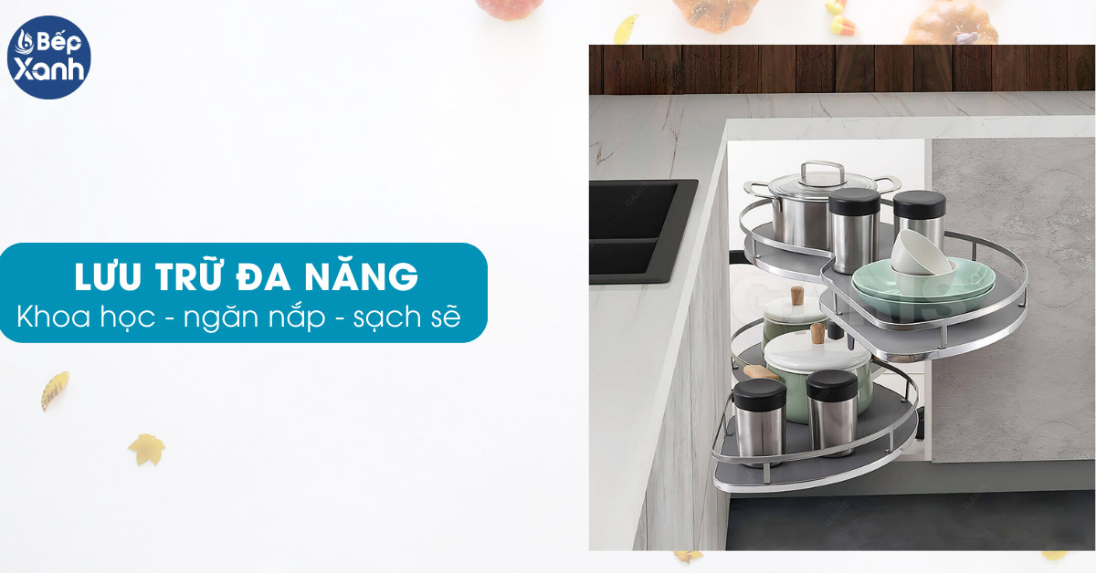 Mâm xoay thông minh hình lá Garis GS03N.90L/R lưu trữ khoa học
