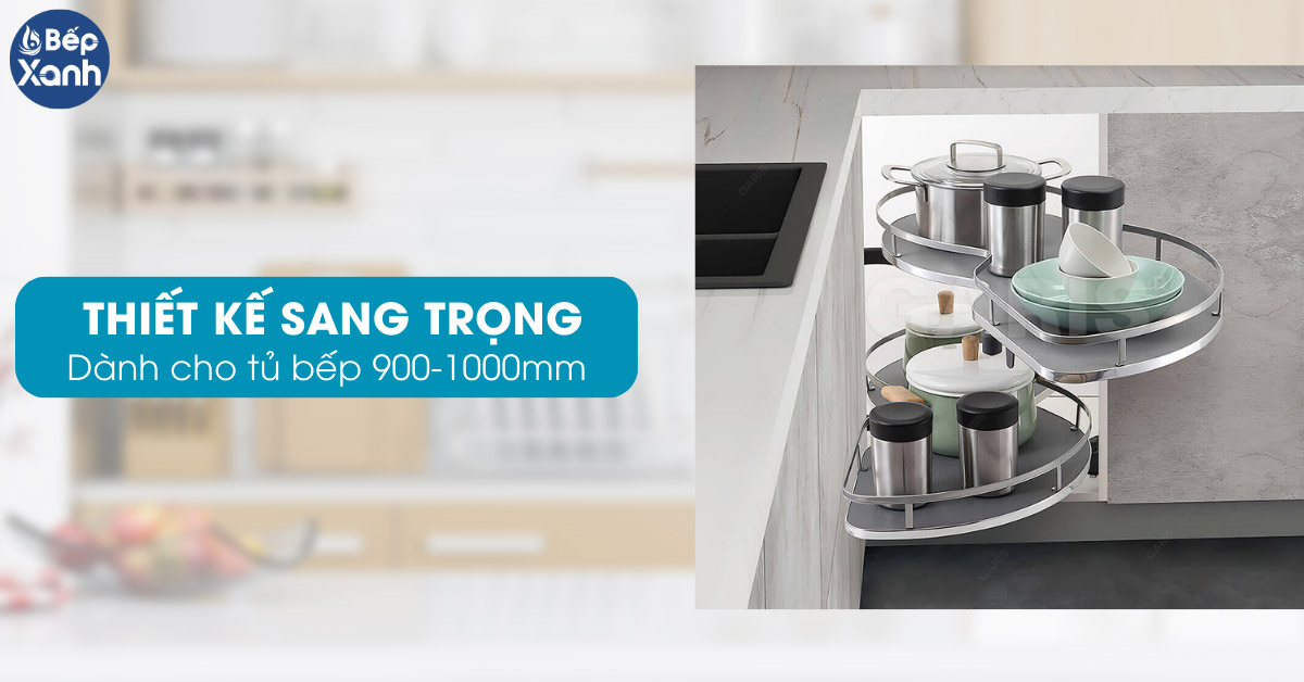 Mâm xoay thông minh hình lá Garis GS03N.90L/R thiết kế sang trọng