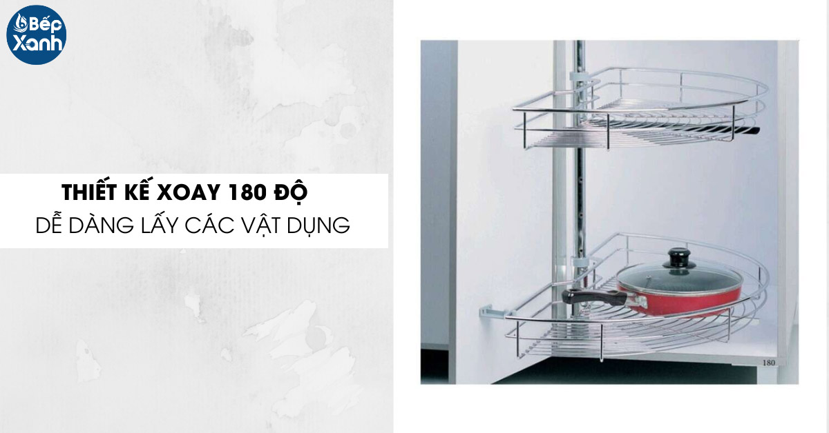 Mâm xoay nan mở 1/2 Eurogold EP180A thiết kế xoay 180 độ