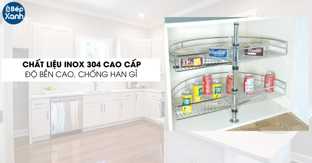 Mâm xoay nan mở 1/2 Eurogold EP180A chất liệu Inox 304 cao cấp
