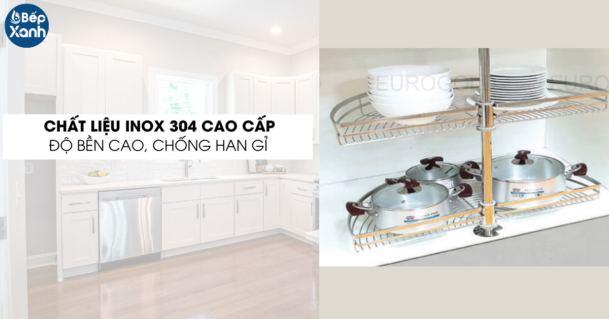 Mâm xoay nan mở 1/2 Eurogold EP10C chất liệu Inox 304 cao cấp