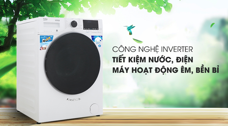 Máy giặt Beko Inverter 9 kg WCV9649XWST - Tiết kiệm điện, nước bởi công nghệ Inverter
