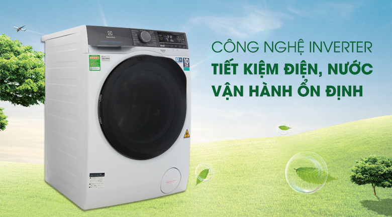 Công nghệ Inverter hiện đại và tiết kiệm năng lượng - Máy giặt sấy Electrolux Inverter 10 kg EWW1042AEWA