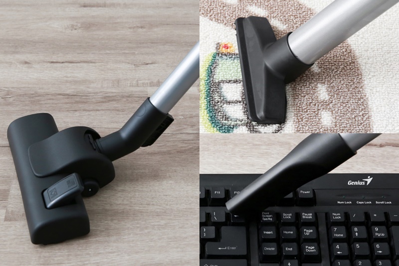Nhiều loại đầu hút như đầu hút sàn, đầu hút khe, đầu hút thảm - Máy hút bụi Bosch HMH.BGS3U2000 2000W