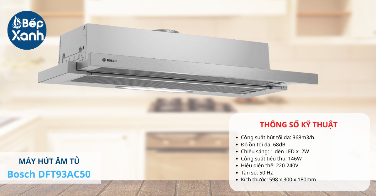Bosch DFT93AC50 trang bị động cơ không chổi than 