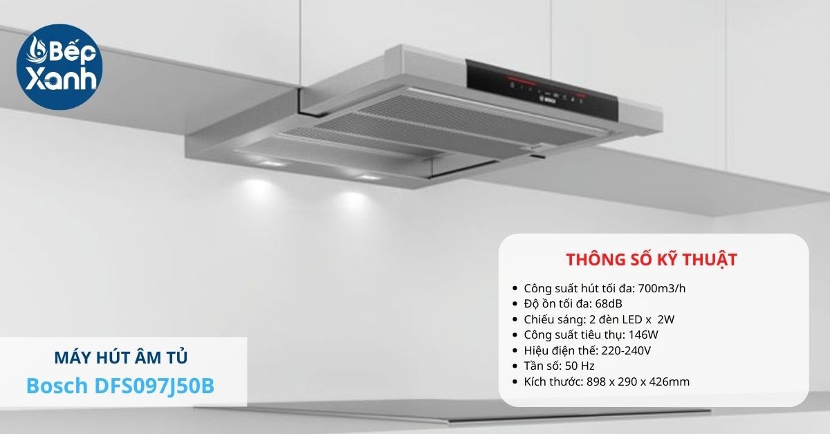 Máy hút mùi âm tủ Bosch DFS097J50B