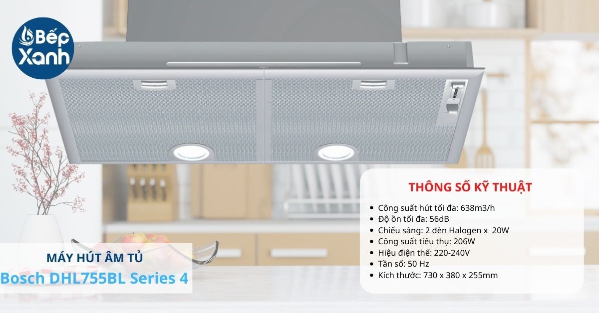 Máy hút mùi Bosch DHL755BL nhập khẩu trực tiếp từ Đức