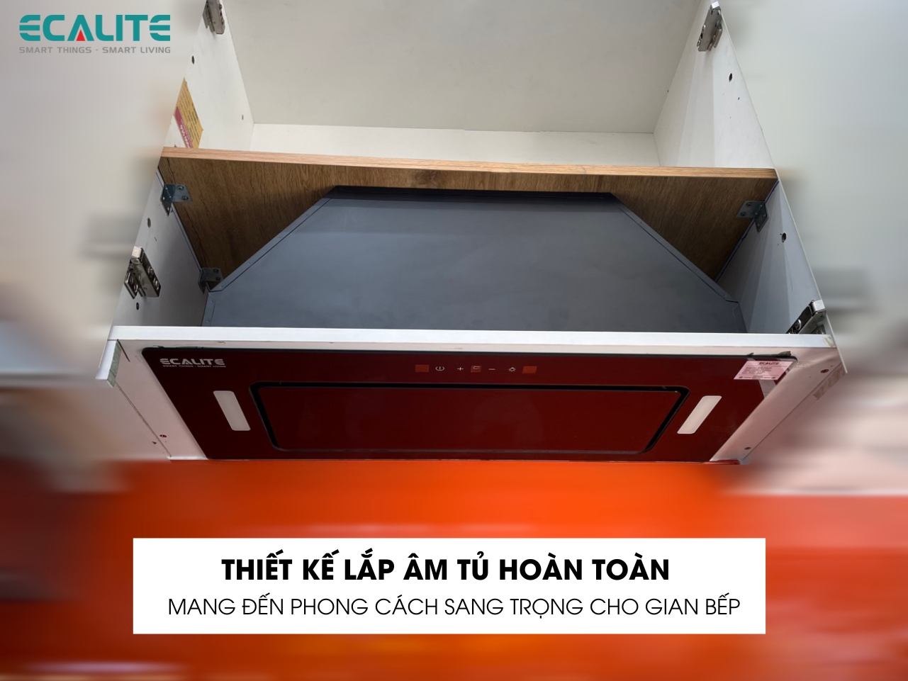 Máy hút mùi âm tủ Hidden Stylish Ecalite EHB-700LUX thiết kế lắp âm
