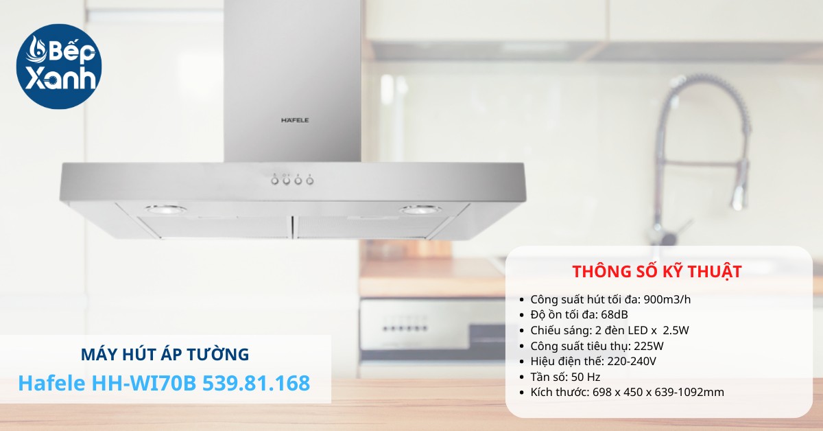 Máy hút mùi Hafele HH-WI70B 539.81.168 dạng treo tường