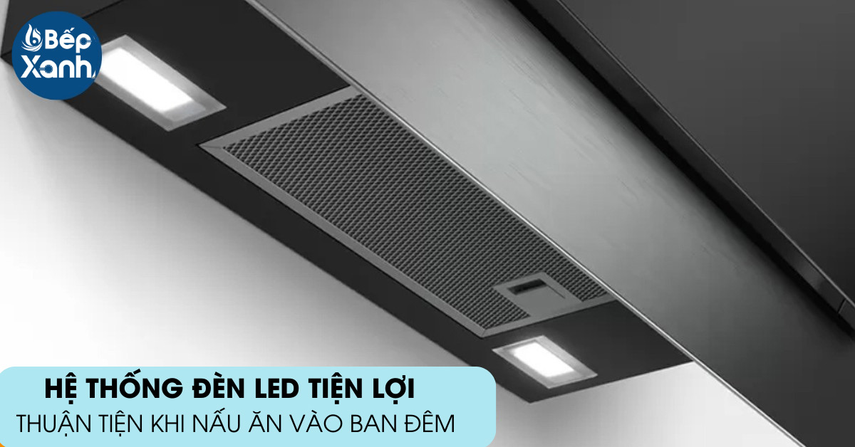 Máy hút mùi áp tường Bosch DWK67HM60B đèn Led