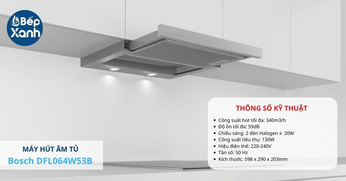 Bosch DFL064W53B có thể tự động tắt máy khi trượt vào tiện lợi