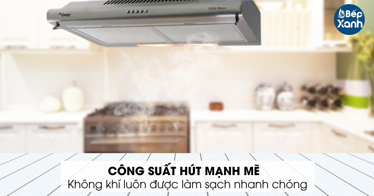 Căn bếp luôn sạch sẽ mùi dầu mỡ, khí độc