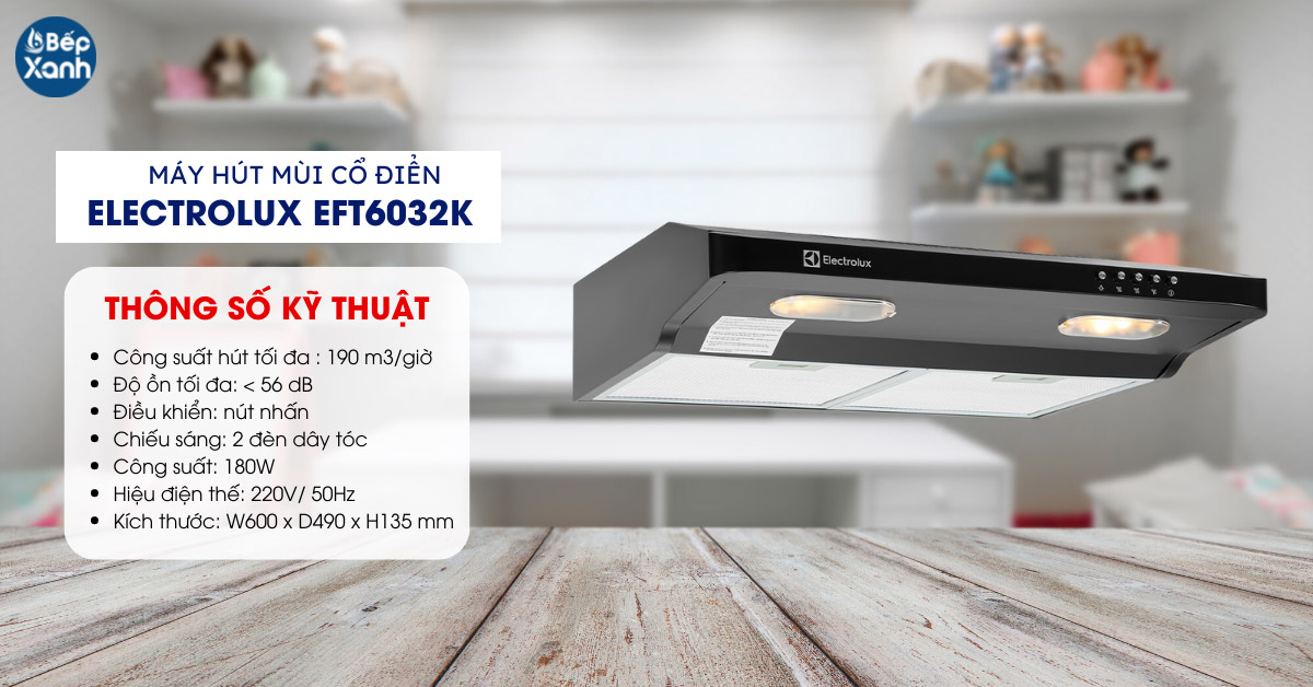 Máy hút khử mùi classic Electrolux EFT6032K
