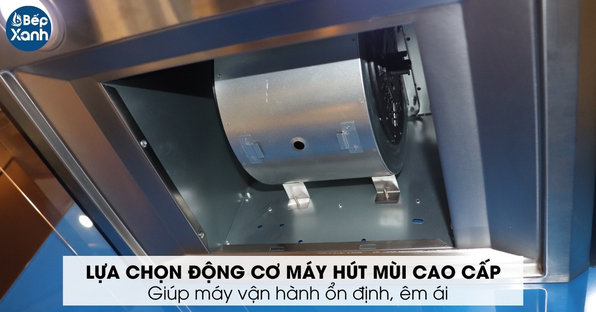 Động cơ tuabin trên máy hút mùi