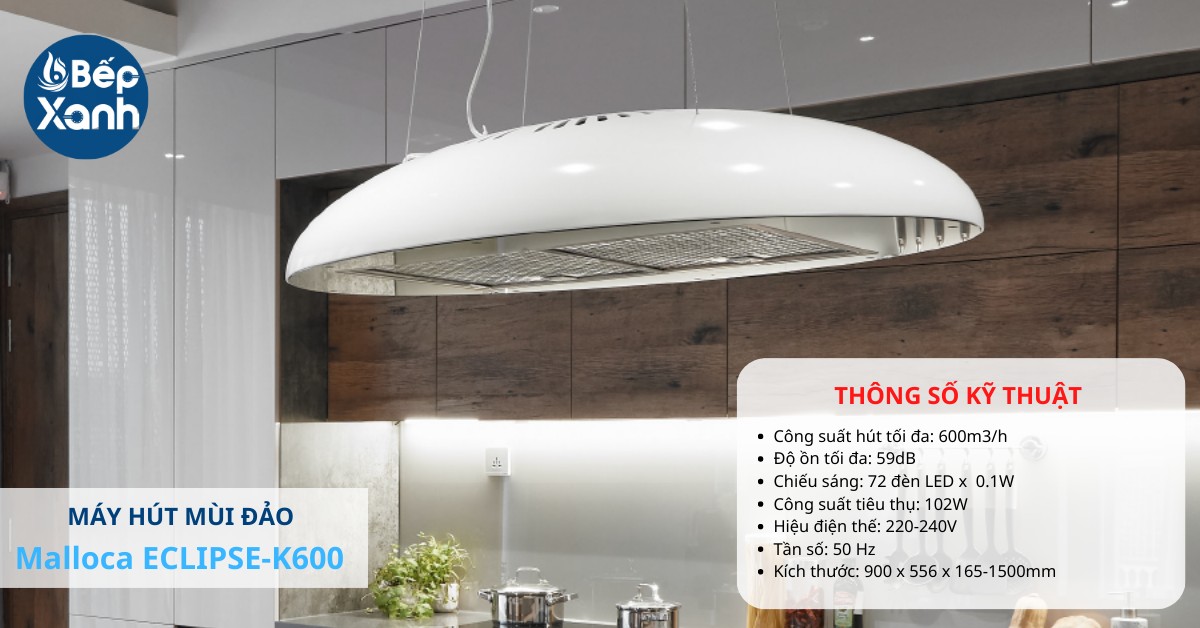 Thiết kế treo độc lập hiện đại tạo điểm nhấn cho không gian bếp