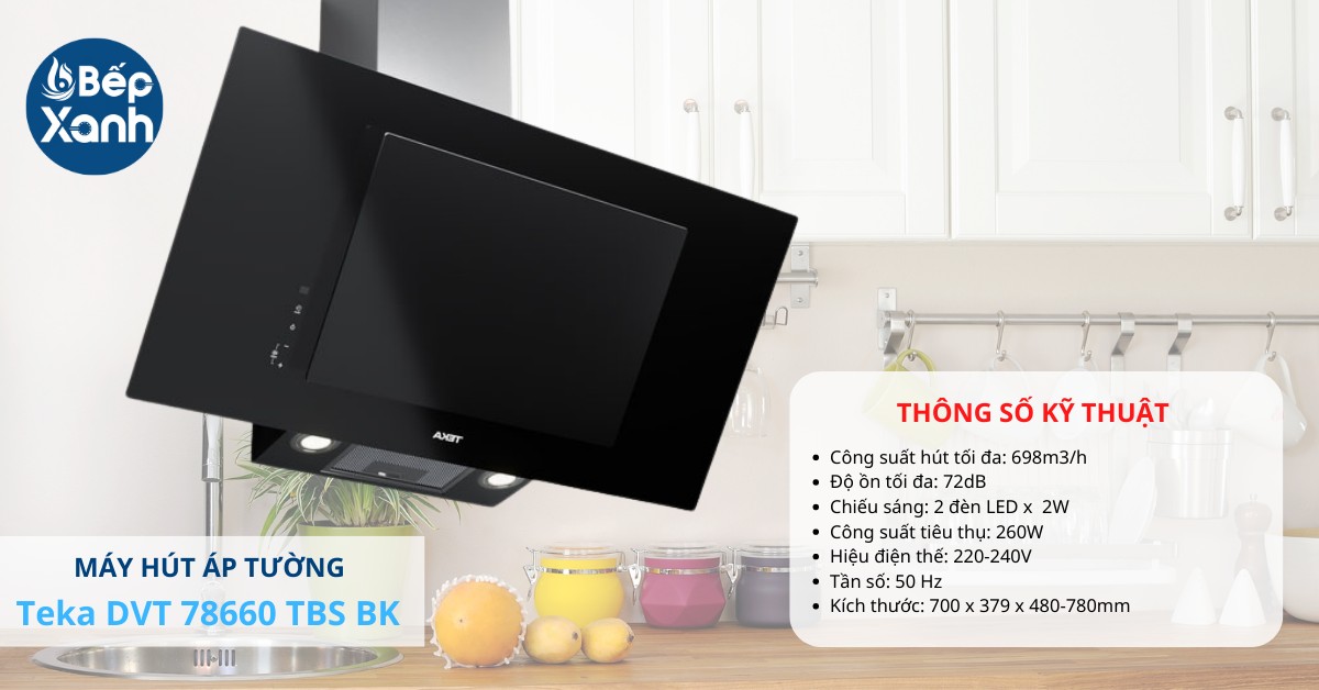Thiết kế hiện đại của Teka DVT 78660 TBS BK 