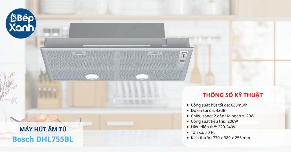 máy hút mùi áp tường Bosch DHL755BL máy hút mùi áp tường Bosch DHL755BL