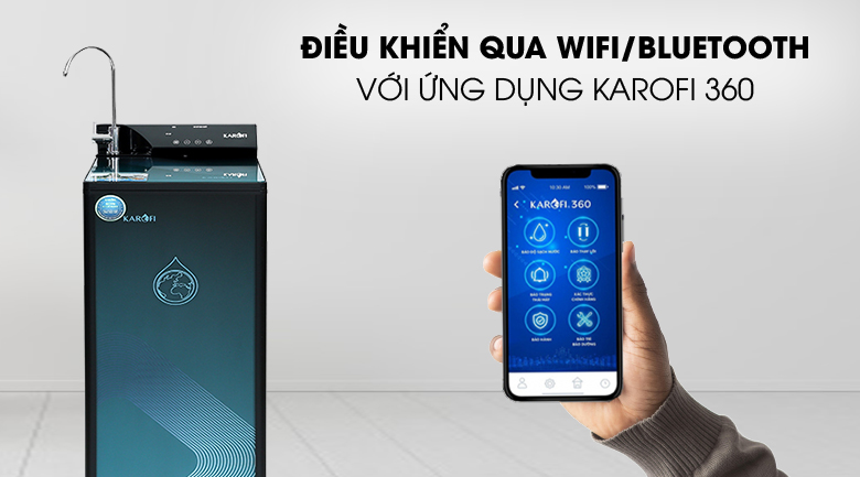 Máy lọc nước Karofi KAQ-P95 qua ứng dụng Karofi 360