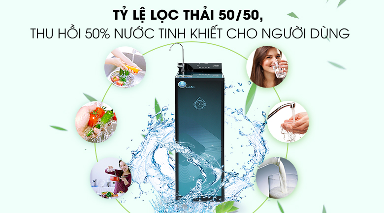 Máy lọc nước Karofi KAQ-P95 tỷ lệ thu hồi nước cao lên đến 50%