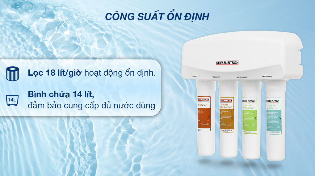 Máy lọc nước RO Stiebel Eltron Glacier - Công suất
