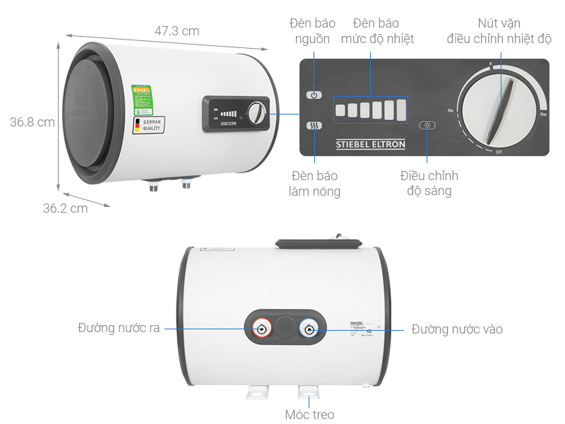 Máy nước nóng gián tiếp Stiebel Eltron 15 lít ESH 15 H Plus T-VN