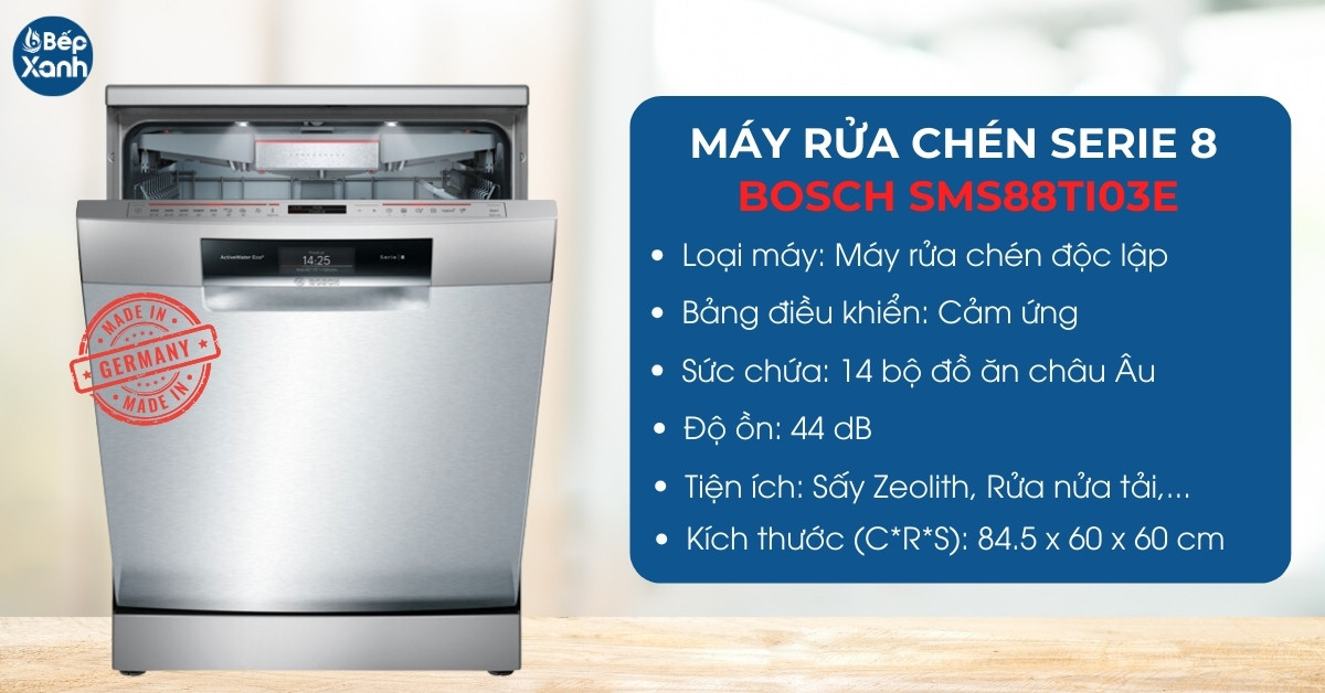 Thông số máy rửa bát Bosch SMS88TI03E