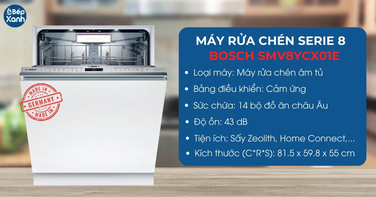 Thông số máy rửa bát Bosch SMV8YCX01E