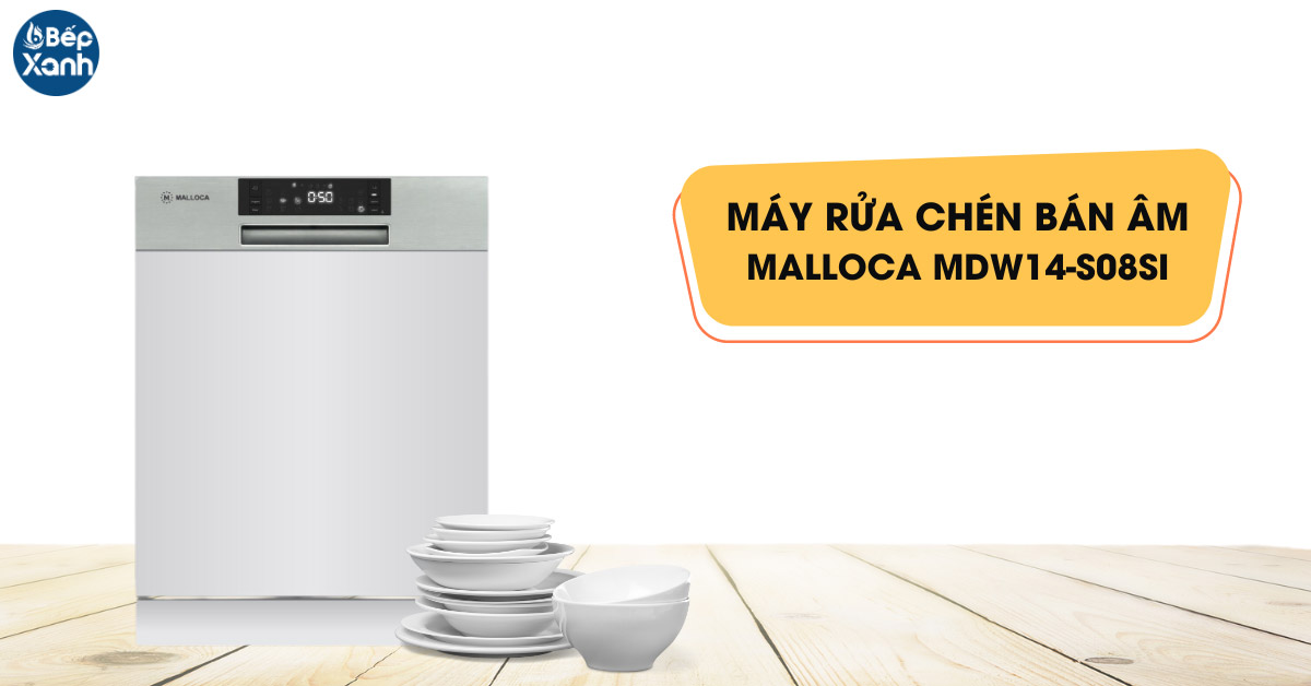 Máy rửa chén Malloca MDW14-S08SI 