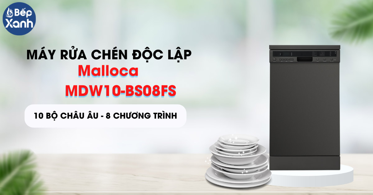 Máy rửa chén Malloca MDW10-BS08FS