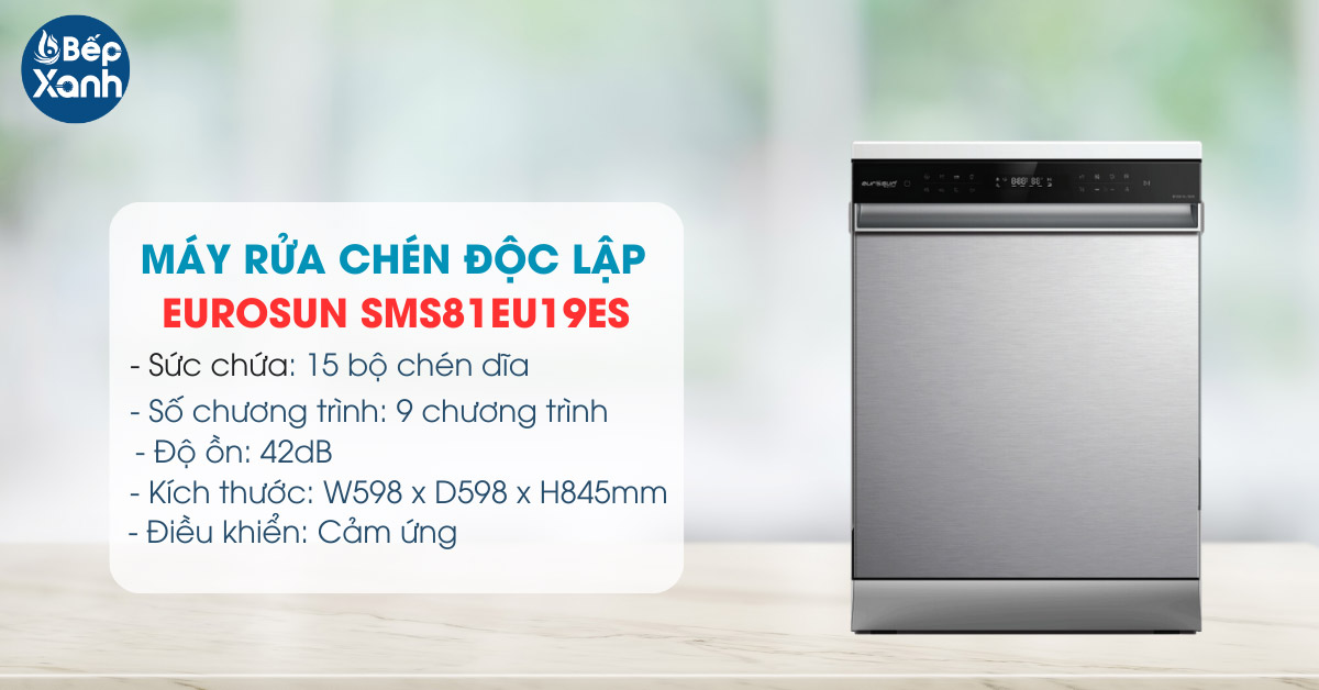  Máy rửa bát độc lập Eurosun SMS81EU19ES