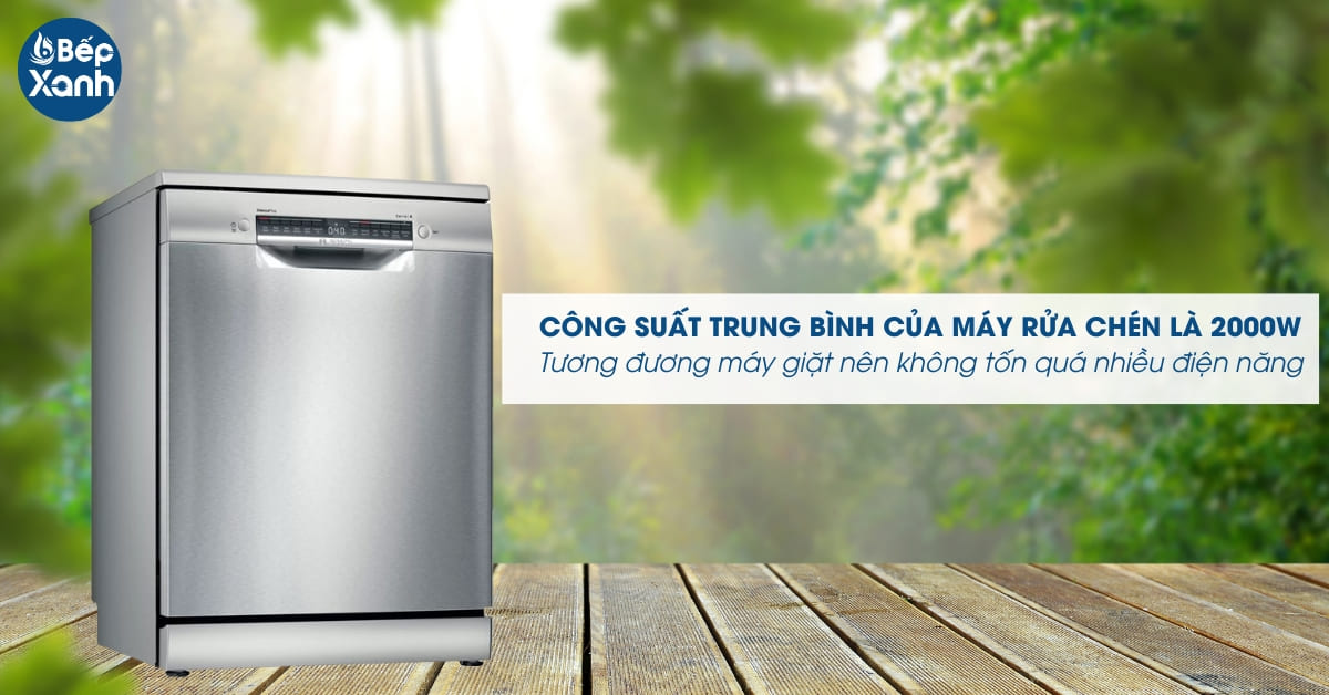 máy rửa chén không quá tốn điện