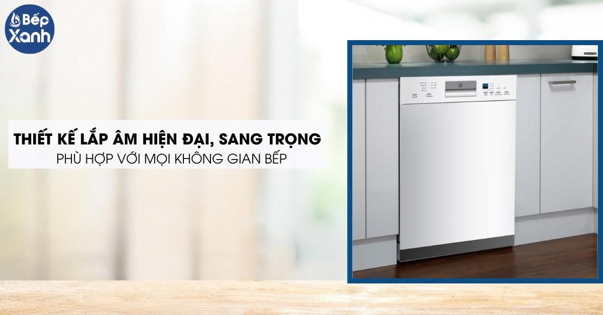Máy rửa chén Malloca WQP12-J7309I thiết kế lắp âm